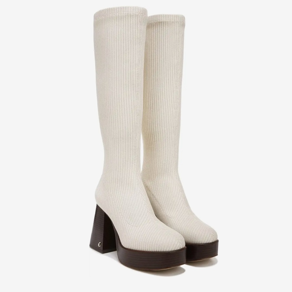 NWOT Circus by Sam Edelman Simone Boot Knee High Cream Knit size 7